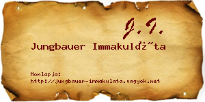 Jungbauer Immakuláta névjegykártya