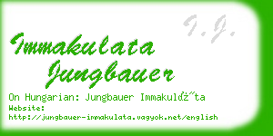 immakulata jungbauer business card